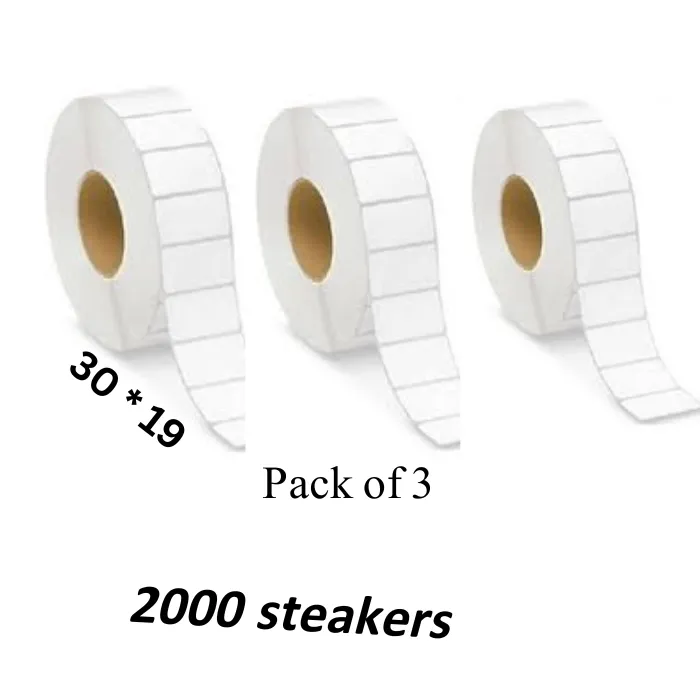30mm x 19mm Barcode Label Sticker Rolls