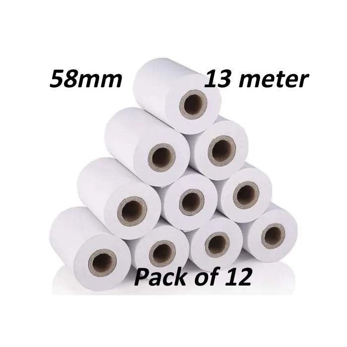 Receipt Paper Roll for 58mm x 13meter Mobile Portable Thermal Printer